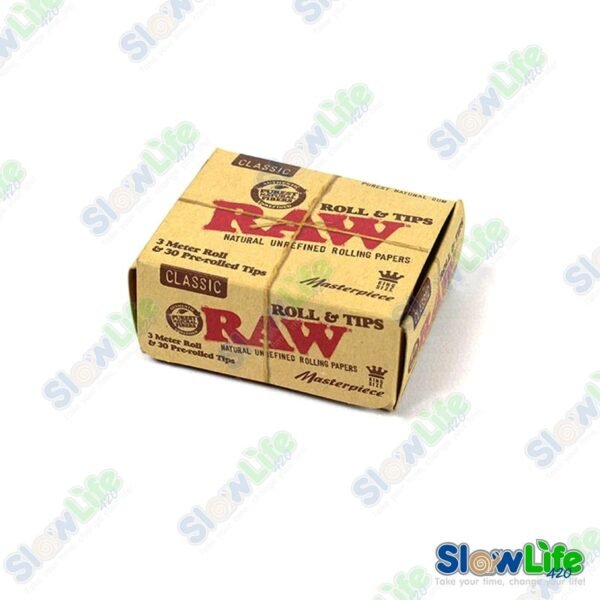 กระดาษมวน RAW Masterpiece KS Slim+Tips Pre Rolled Tips