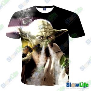 เสื้อยืด Yoda Smoking Weed Pipe
