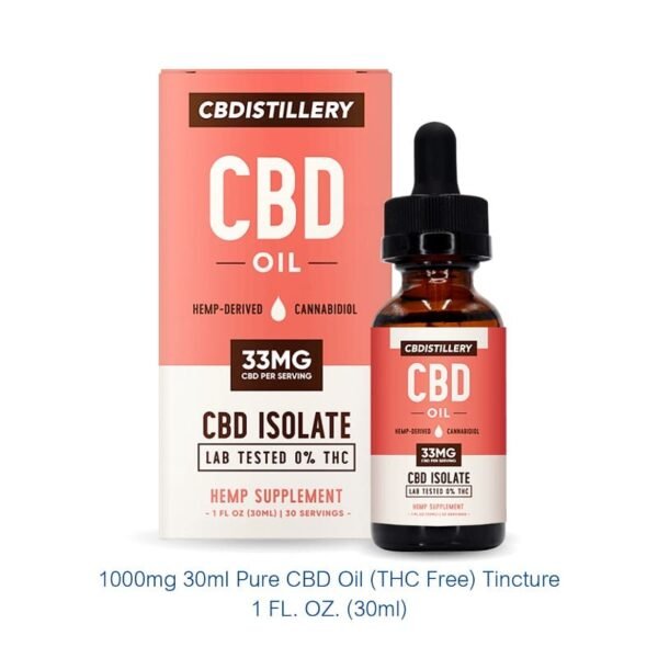 1000mg 30ml Pure CBD Oil (THC Free) Tincture