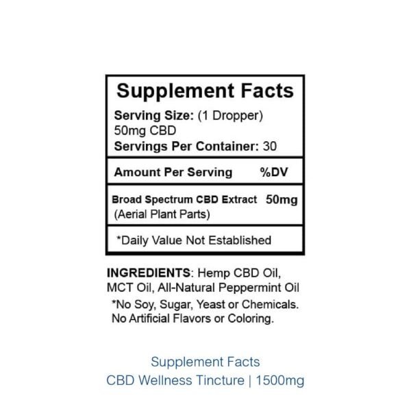 Vanilla CBD Wellness Tincture | 1500mg - Image 2