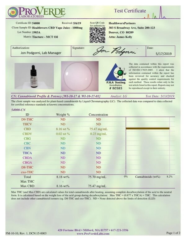 Green Crack CBD Vape Oil | 1000mg - Image 2