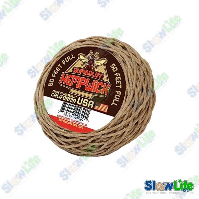 Humboldt Hemp Wick 50' Feet Made with Organic Hemp and Beeswax