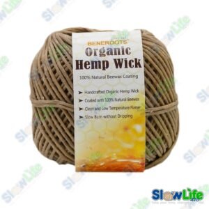 เชือกขี้ผึ้ง Beneroots 100% Organic Hemp Wick ขนาด 1 mm. ความยาว 60 เมตร