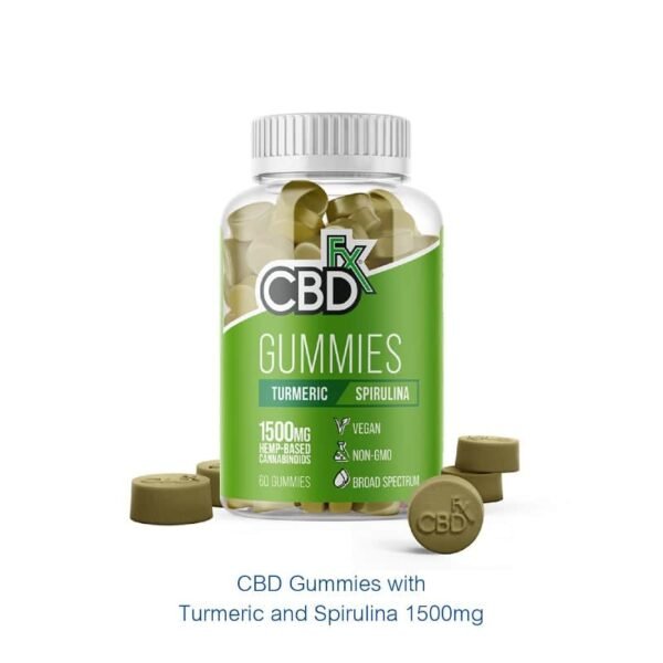 CBD Gummies with Turmeric and Spirulina 1500mg
